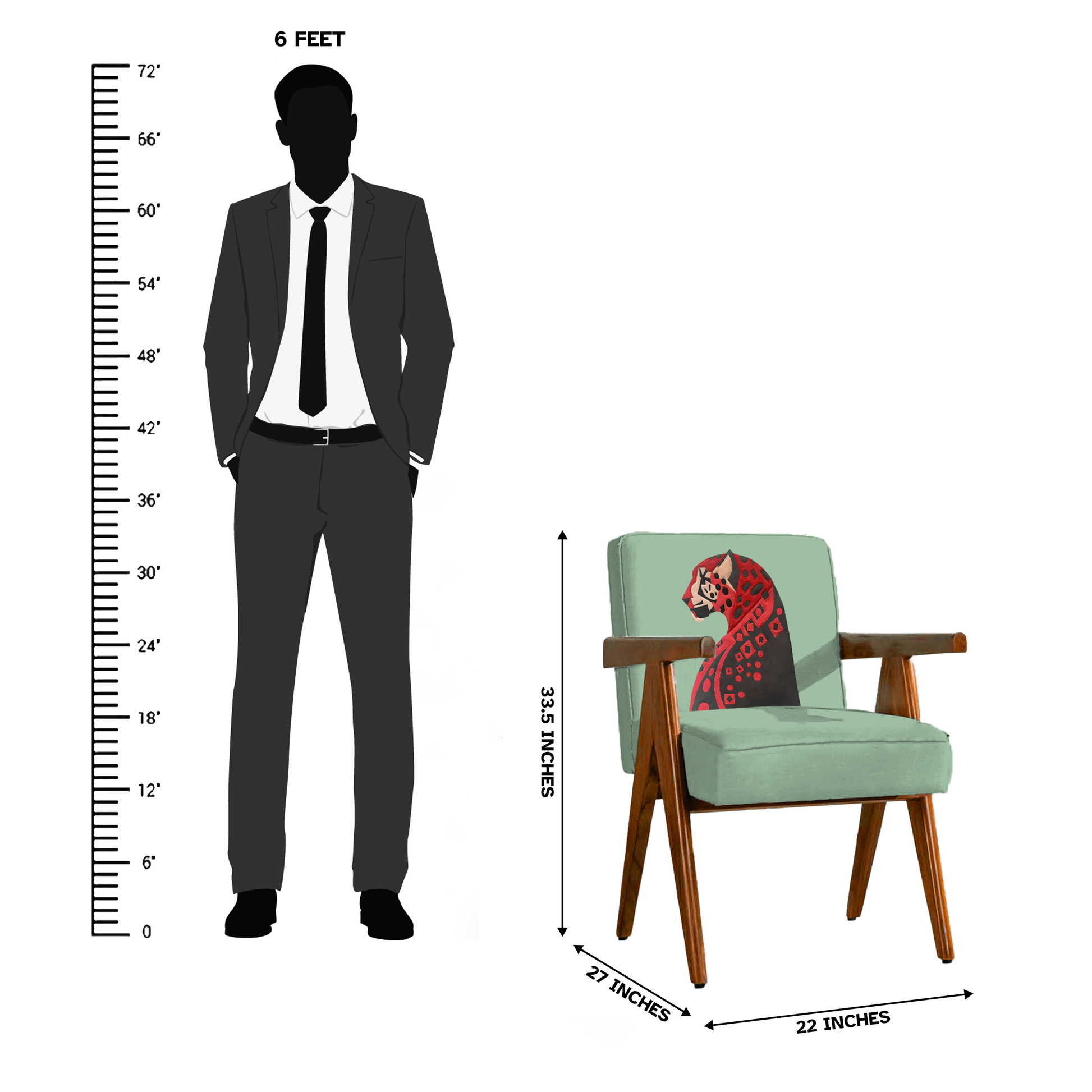 Cheetah in Flo Armchair