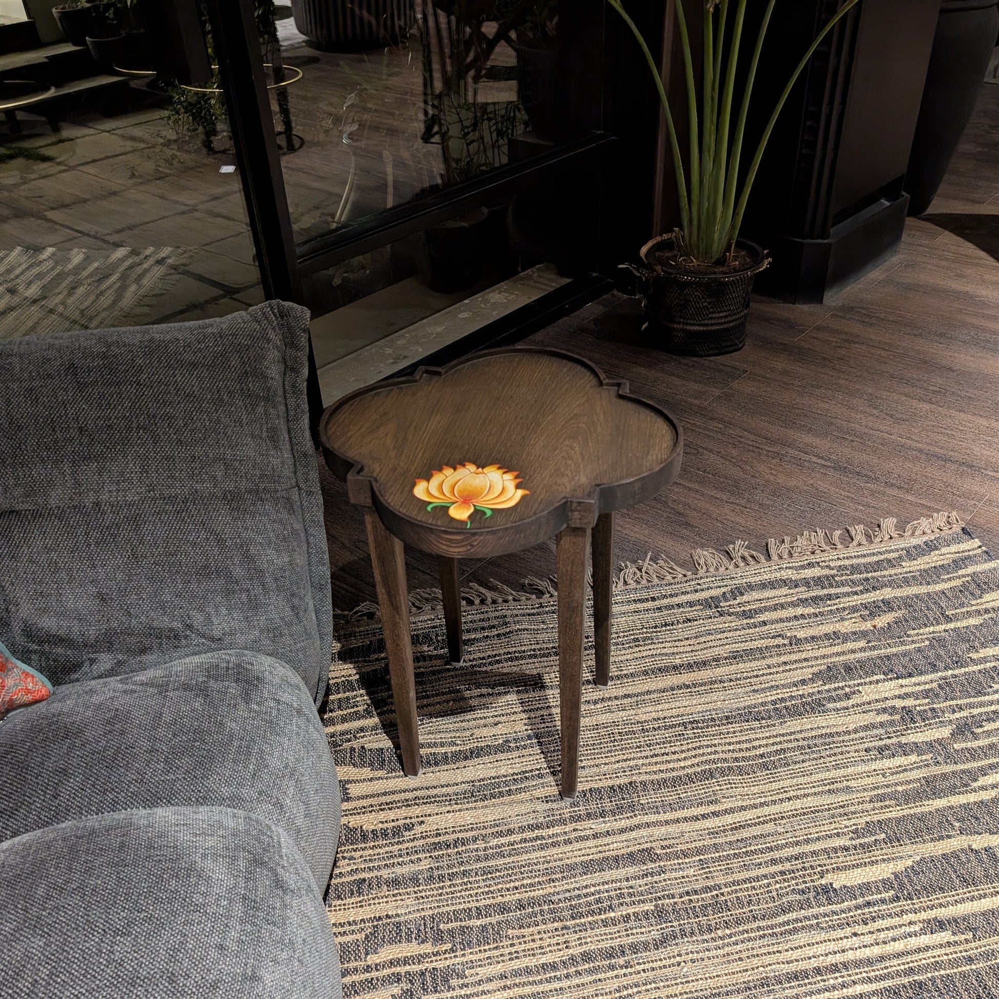 The Ethereal Lotus Accent Table