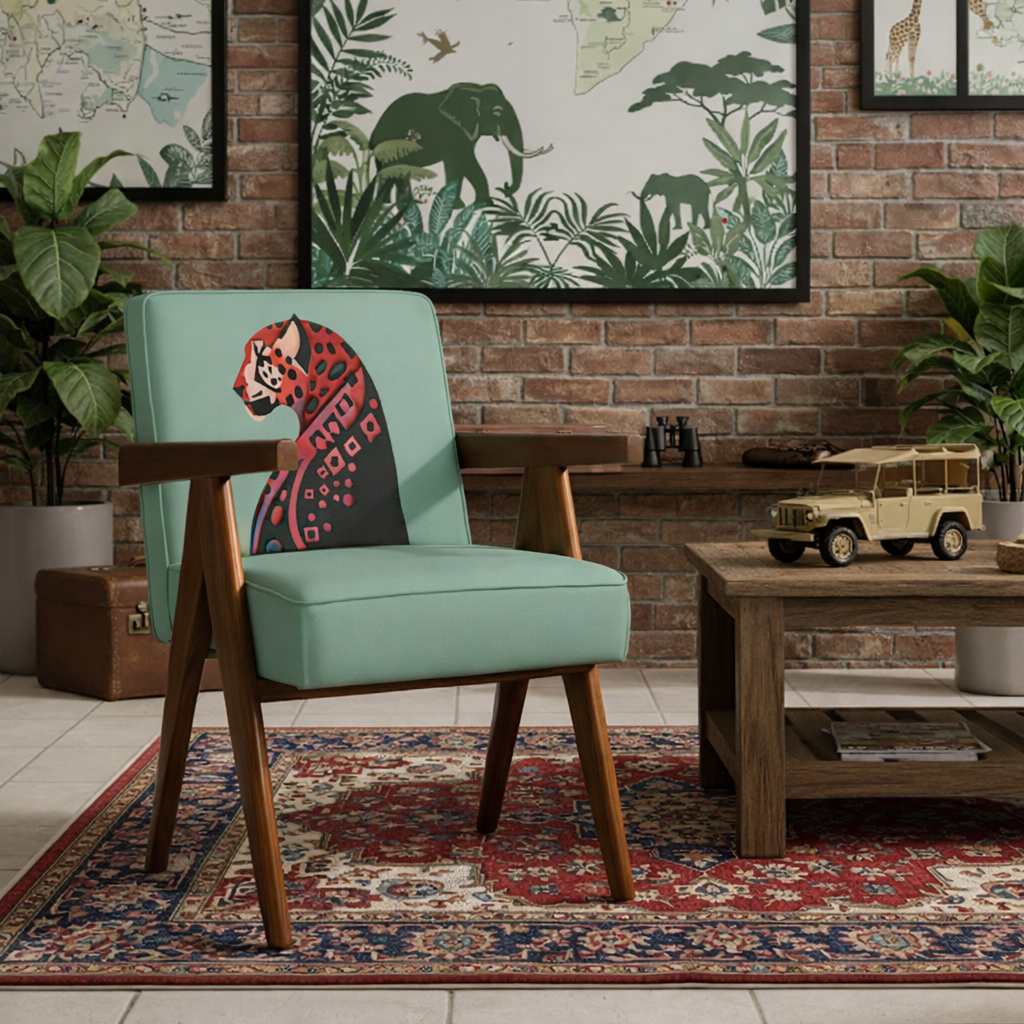 Cheetah in Flo Armchair