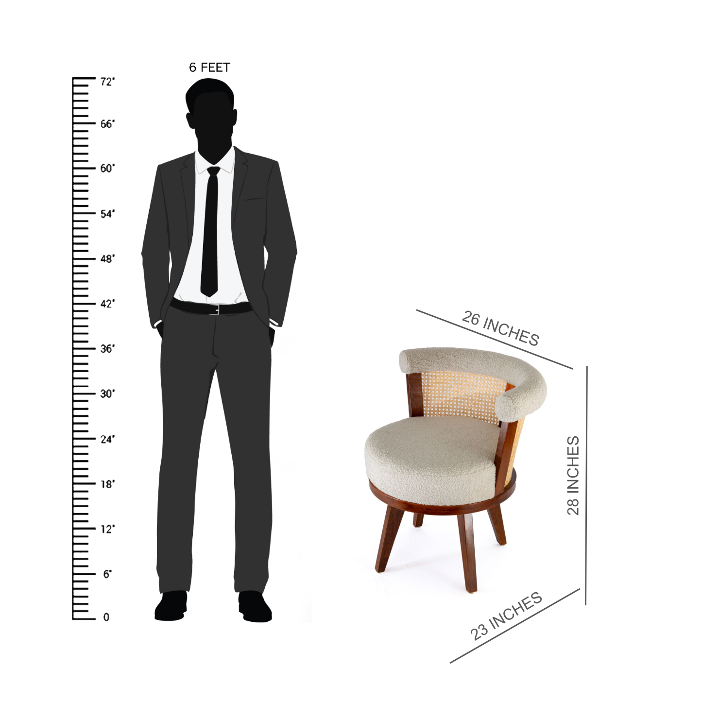 Zen Rattan Swivel Chair